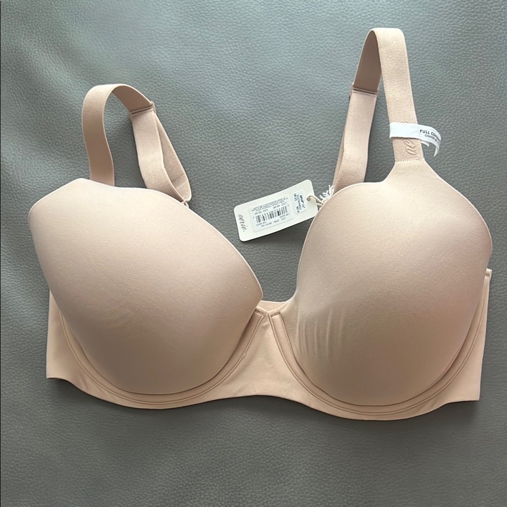 Aerie Full Coverage Nude bra, underwire, fully adjustable straps 34DD